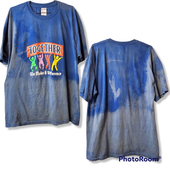 🌈 Vintage 90s Bleached Together Tee XL 👕 - Picture 2 of 5